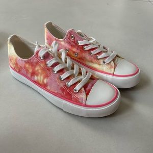 Jenn Ardor tie dye sneakers.